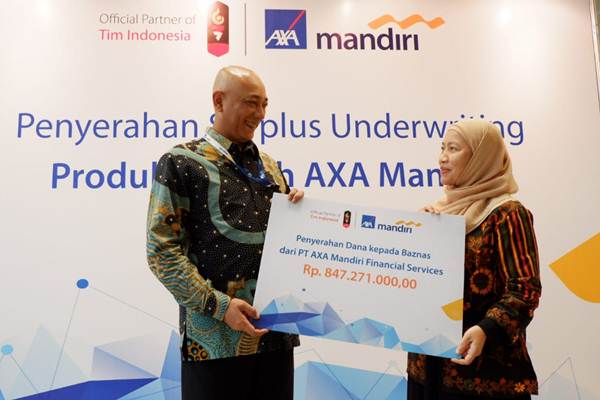 Axa Mandiri Serahkan Dana Tabarru ke Baznas Rp 847 Juta