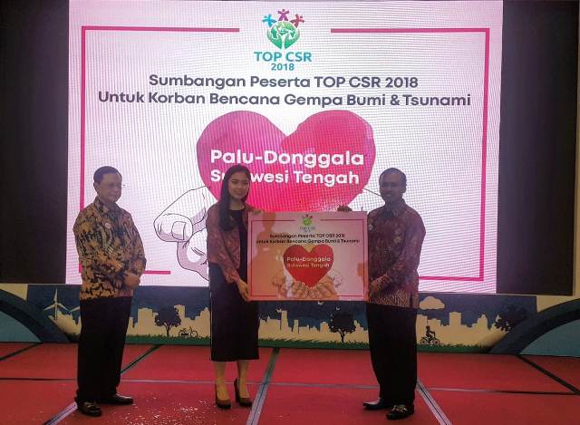 Penyelenggara Top CSR 2018 Himpun Dana untuk Korban Gempa Palu