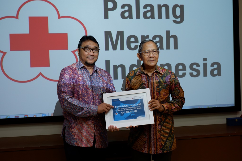 Bantu Rehabilitasi Palu, DSLNG Donasikan Rp 1 Miliar Melalui PMI