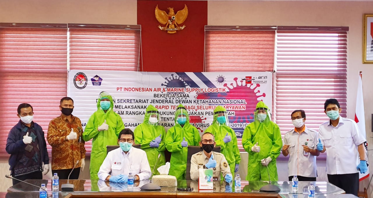 PT AIRIN Bekerja Sama dengan Setjen Dewan Ketahanan Nasional Lakukan Rapid Test Covid-19