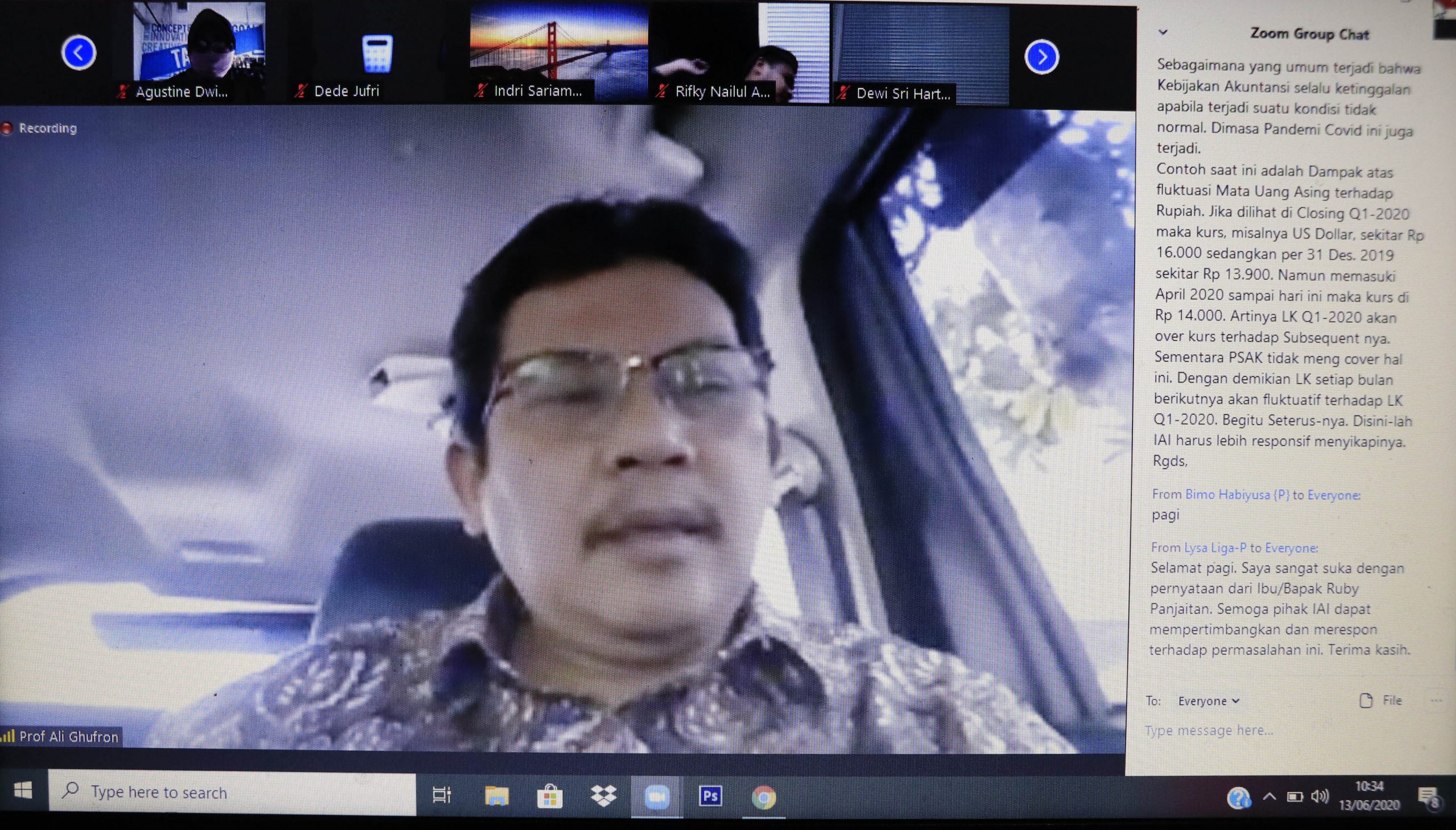 FOTO – Live Seminar Strategi Pemanfaatan Kebijakan Pajak dan Akuntansi dalam Ketidakpastian Bisnis di Era New Normal