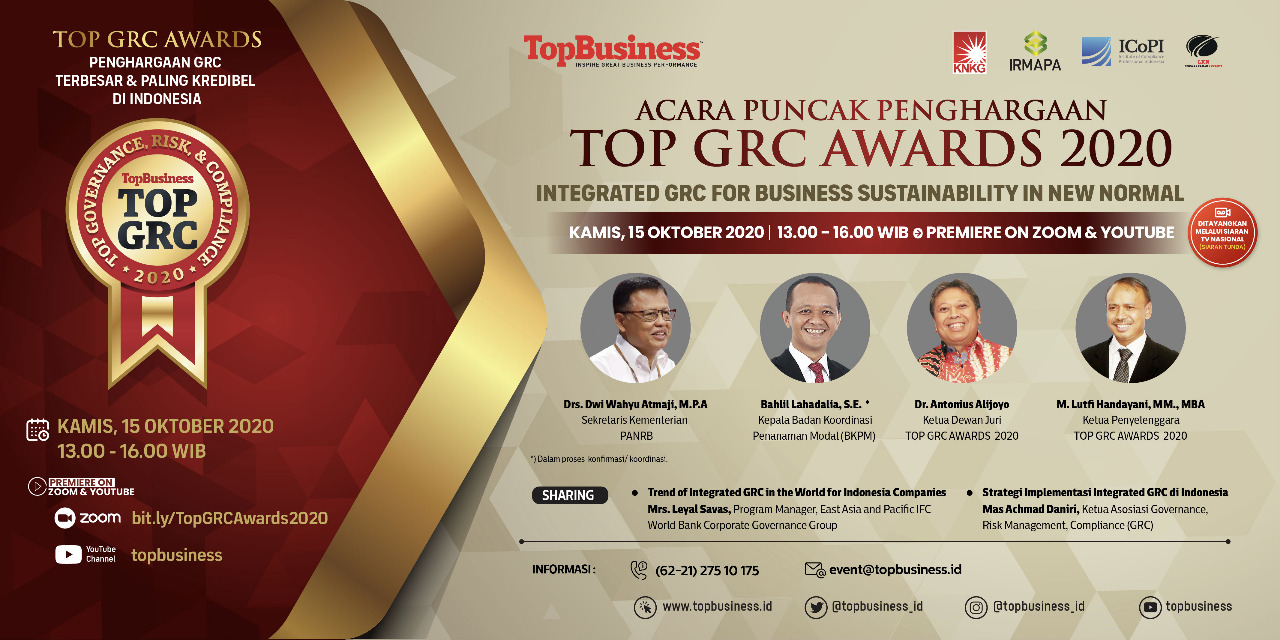 Awas Terlewat, TOP GRC Awards 2020 Digelar Siang Ini