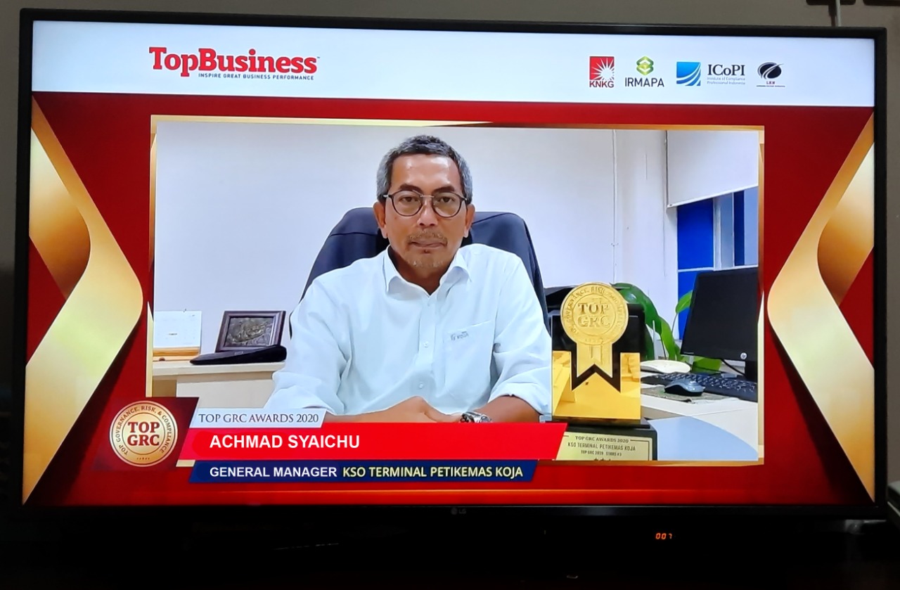 KSO Terminal Petikemas Koja Sabet Dua Penghargaan TOP GRC Awards 2020