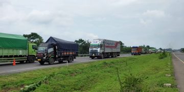 Penanganan Jalan KM 122+400 arah Jakarta di Ruas Tol Cipali