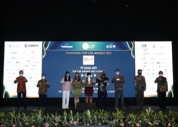 PT Sasa Inti Sabet Tiga Penghargaan dalam Ajang TOP CSR Awards 2021