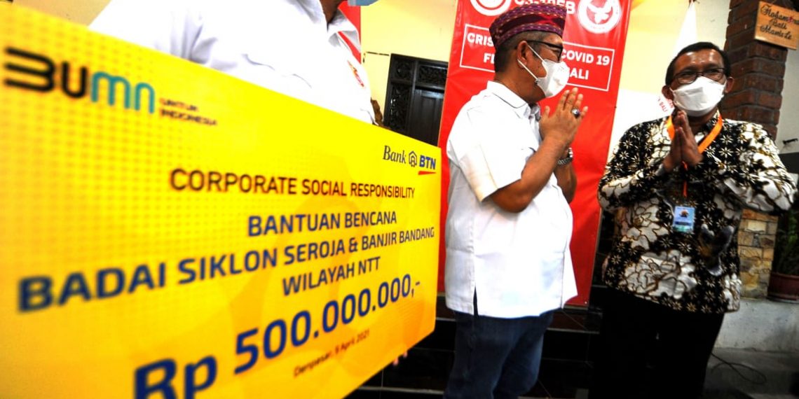 Kucurkan Dana Senilai Rp500 Juta, Bukti BTN Peduli Korban Bencana di NTT