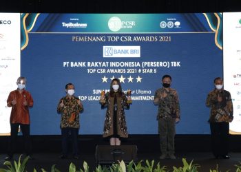 Keren, Bank BRI Sabet Penghargaan TOP CSR Awards 2021 Bintang 5