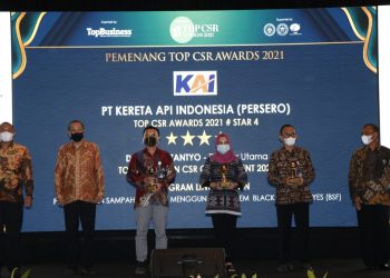 Sukses Jalankan Program CSR, KAI Raih Tiga Penghargaan di TOP CSR Awards 2021