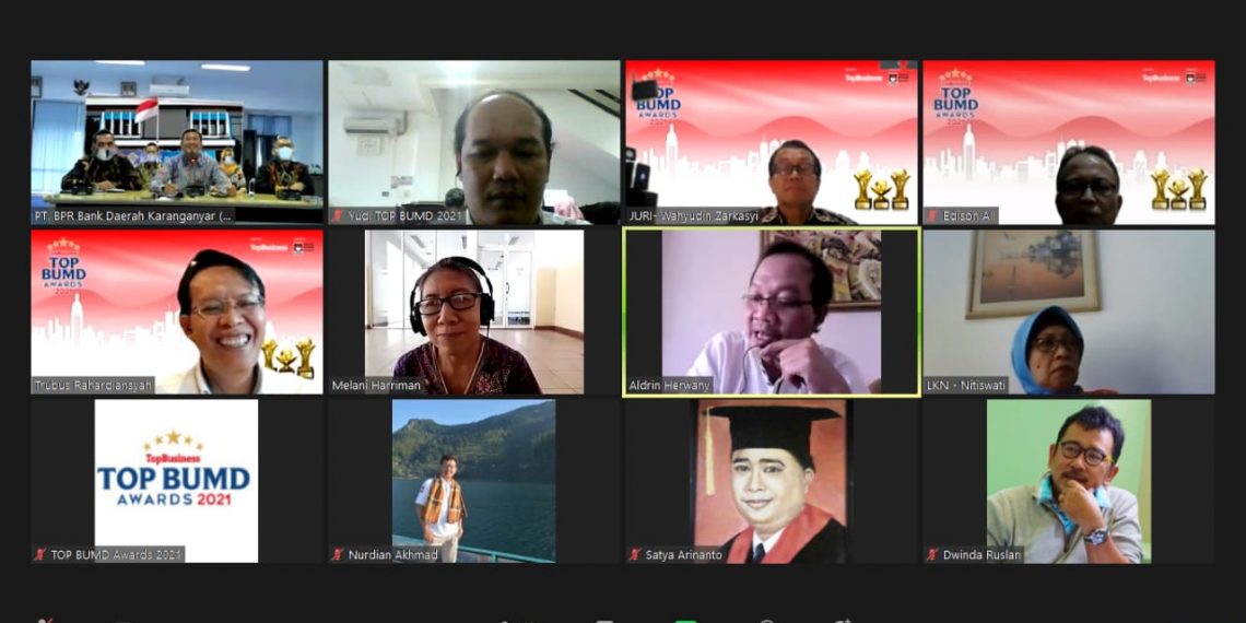 Kredit Investasi Dominan, BPR Bank Daerah Karanganyar Dipuji Juri TOP BUMD Awards 2021