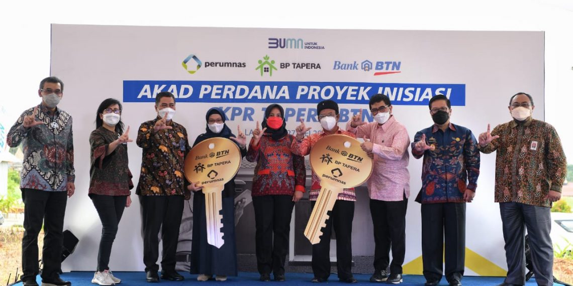 Mulai dari Lampung, Akad Kredit Perdana KPR Tapera BTN Resmi Bergulir