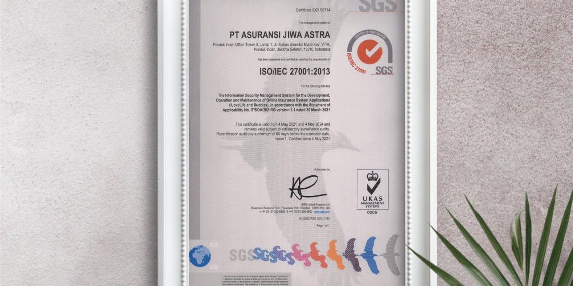 Astra Life Raih ISO 27001:2013