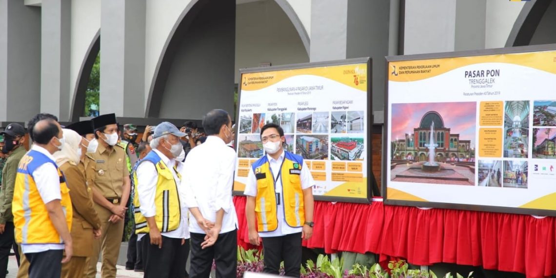Presiden Jokowi Resmikan Pasar Pon Trenggalek