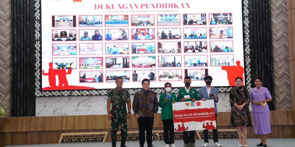 Menteri BUMN Kembali Beri Dukungan Pendidikan untuk Putra Putri Berprestasi Anggota TNI