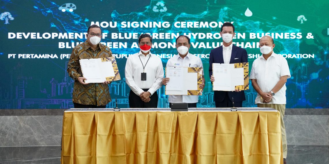 Pertamina, PT Pupuk Indonesia dan Mitsubishi Corporation Sepakat Kembangkan Bisnis Blue/Green Hydrogen dan Ammonia