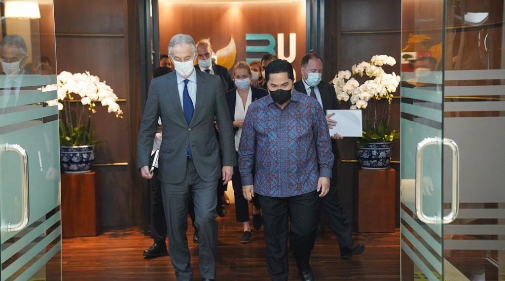 Erick Thohir dan Tony Blair Bahas Peranan BUMN