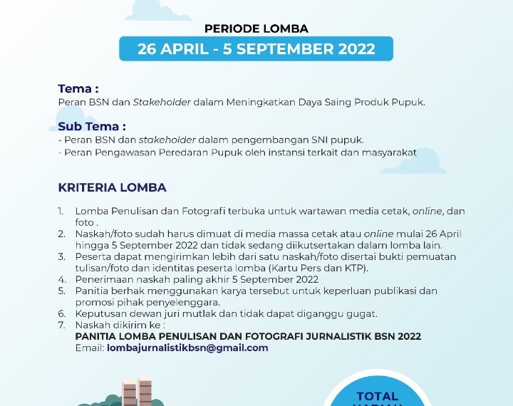 BSN Adakan Lomba Penulisan dan Foto Jurnalistik 2022