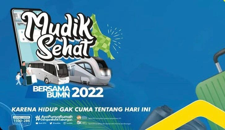 Gelar Mudik Sehat Bersama BUMN 2022, BTN Berangkatkan 600 Pemudik Gratis