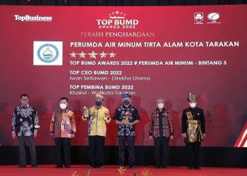 Perumda Tirta Alam Tarakan Raih Prestasi TOP BUMD Awards 2022