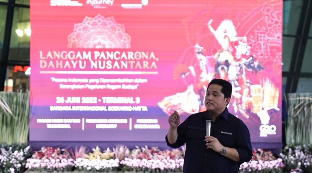 Erick: Airport jadi Etalase Budaya, Seni dan Musik Indonesia