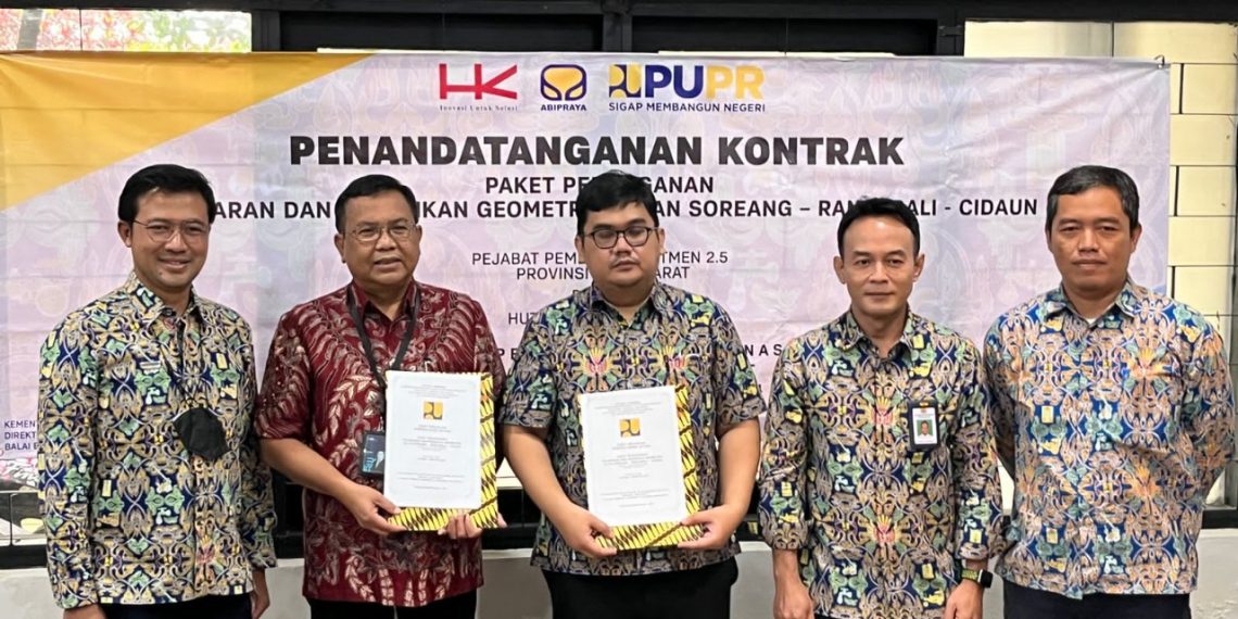 HK Raih Kontrak Proyek Penanganan Pelebaran Geometrik Jalan Soreang – Rancabali – Cidaun