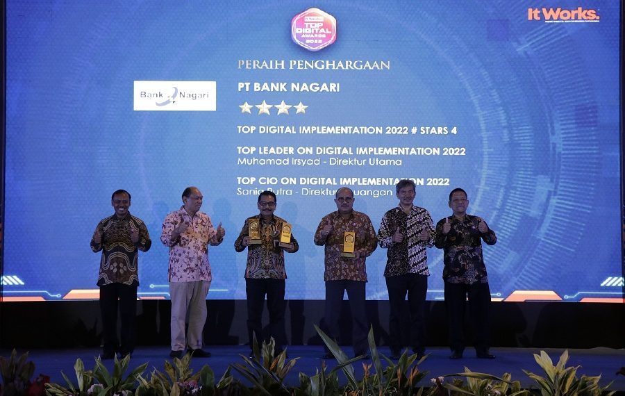 Sabet Tiga Penghargaan TOP DIGITAL Awards 2022, Dirut Bank Nagari: Hasil Kolaborasi Semua Stakeholder