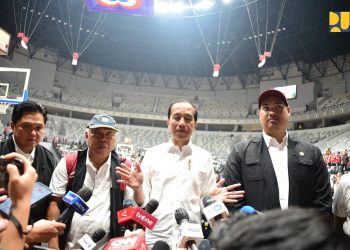 Menteri Basuki Dampingi Presiden Jokowi Resmikan Indonesia Arena GBK