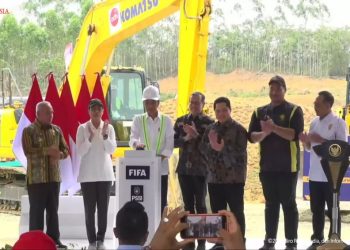 Telkomsat Turut Sukseskan Ground Breaking Pusat Latihan Sepak Bola Nasional di IKN