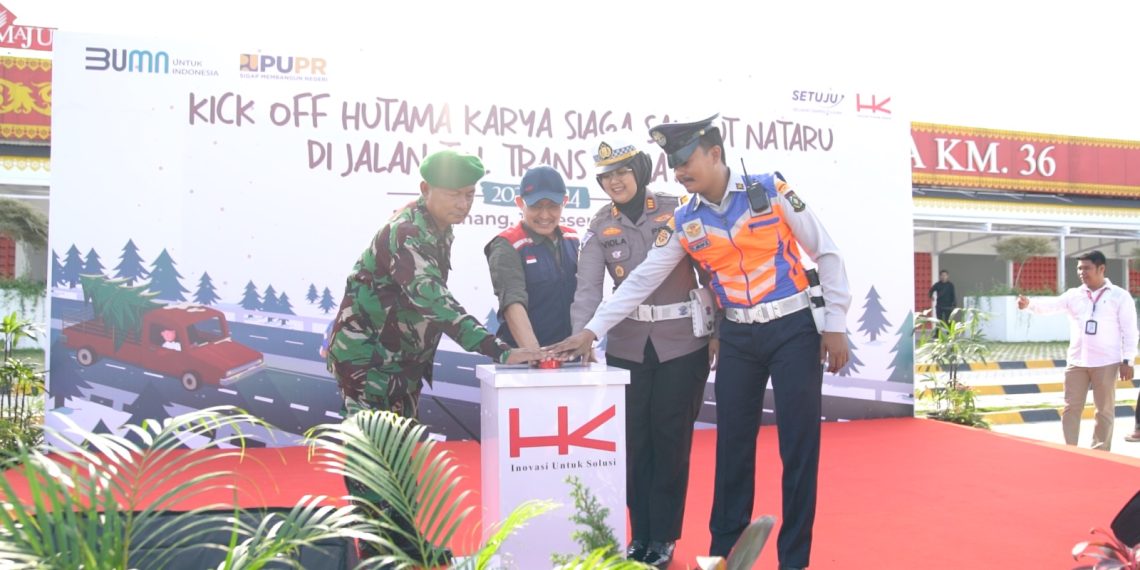 Kawal Nataru di Tol Trans Sumatra, Hutama Karya Gelar Apel Siaga