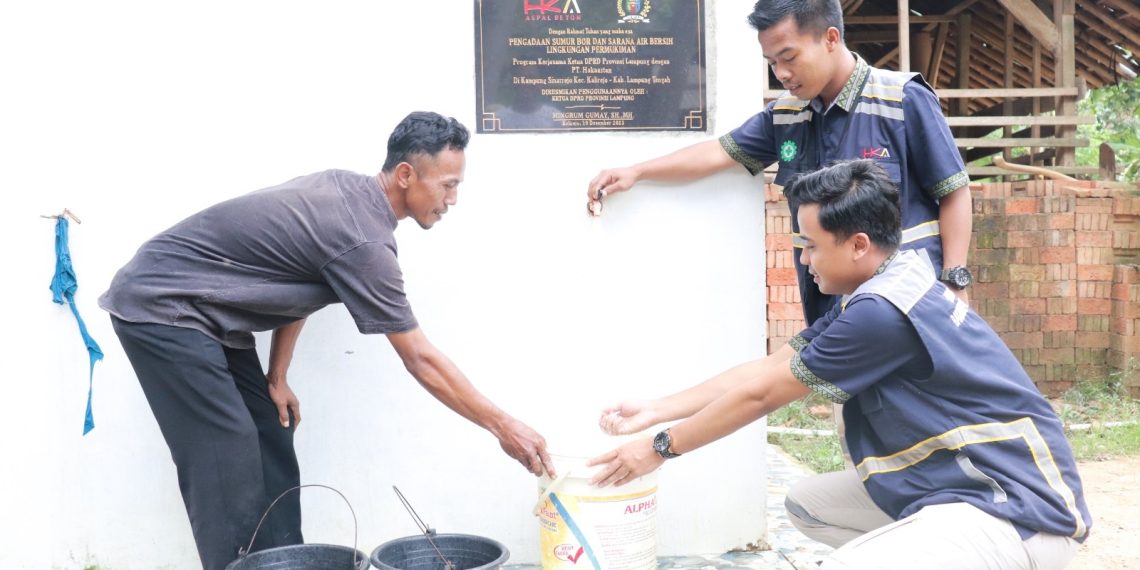 Sumur Bor Bantuan HKA Penuhi Kebutuhan Air Bersih Keluarga di Kampung Sinar Rejo