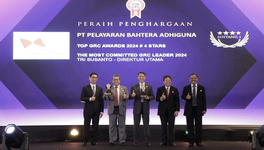 PT Pelayaran Bahtera Adhiguna Raih TOP GRC Awards 2024 Bintang 4