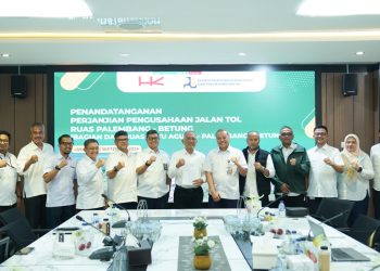 Hutama Karya Teken PPJT Tol Palembang – Betung