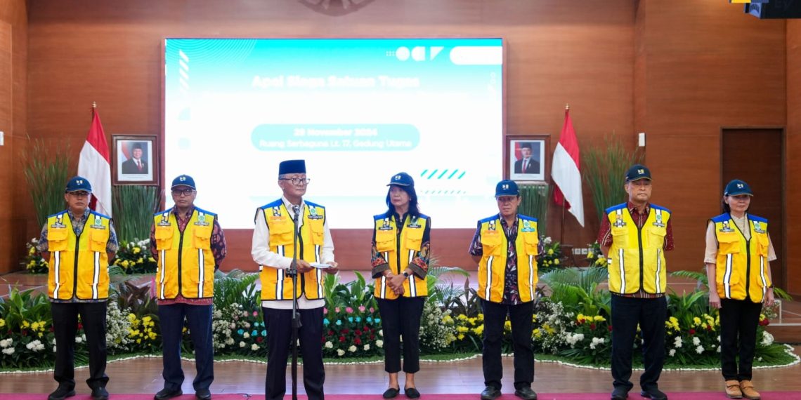 Kementerian PU Gelar Apel Siaga Satgas Penyelenggaraan Penanggulangan Bencana