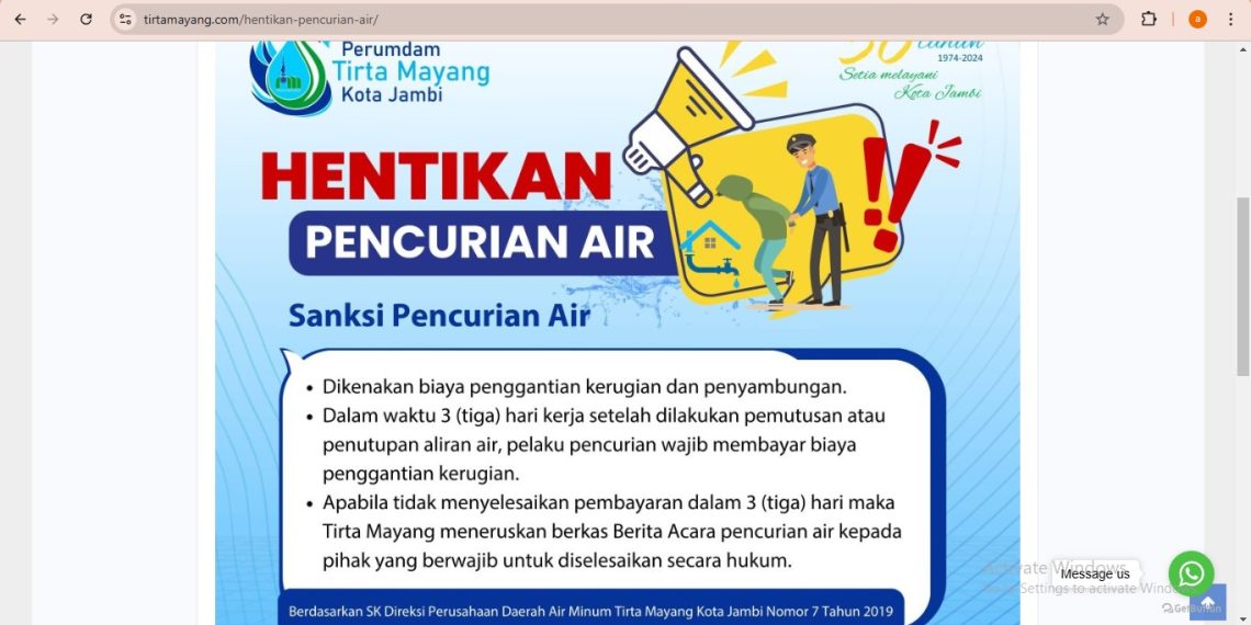 Kinerja Bisnis Perumdam Tirta Mayang Kinclong Sukses Meraih Hibah Luar Negeri