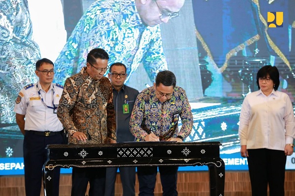 Dorong Peningkatan Tata Kelola Pemerintahan, Kementerian PU Tandatangani Nota Kesepahaman dengan Kementerian Hukum