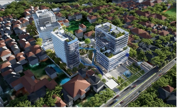 Hutama Karya Lakukan Topping Off IT Center BRI Ragunan Paket 2