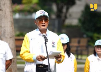 Menteri Dody Lepas 219 Kontingen Kementerian PU Ikuti Pornas Korpri XVII di Palembang