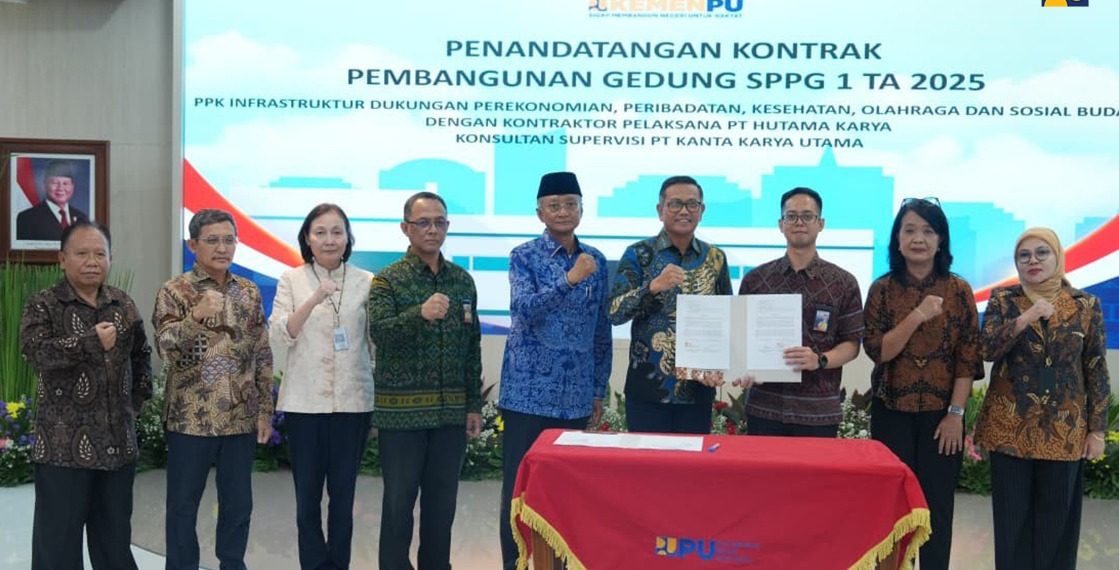 Tandatangani Kontrak, Pembangunan Infrastruktur Pengendali Banjir KSPP Kabupaten Merauke Mulai Dilaksanakan