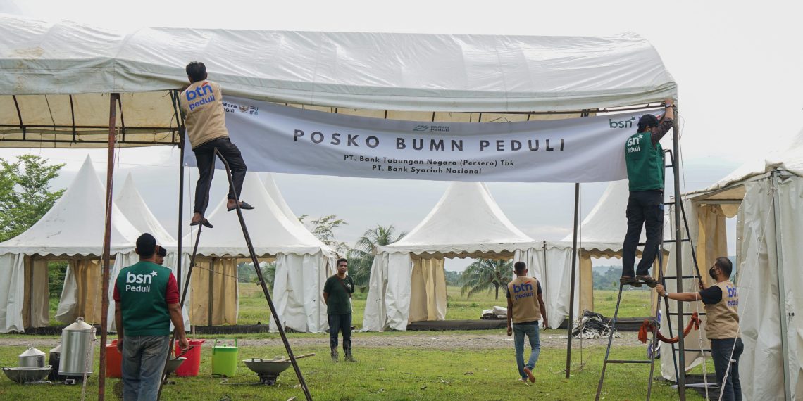 BTN Bangun Dapur Umum dan Serahkan Bantuan Kemanusiaan untuk Warga Terdampak di Pidie Jaya, Aceh