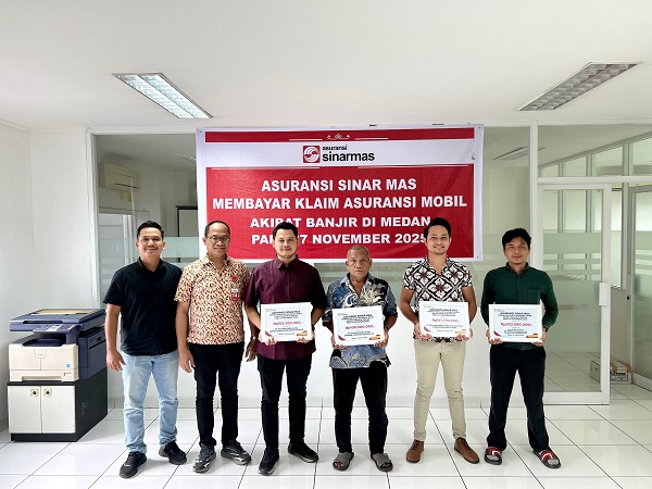 Asuransi Sinar Mas Bayar Klaim Kendaraan Terdampak Banjir Sumatera Utara dan Aceh sebesar Rp606 juta