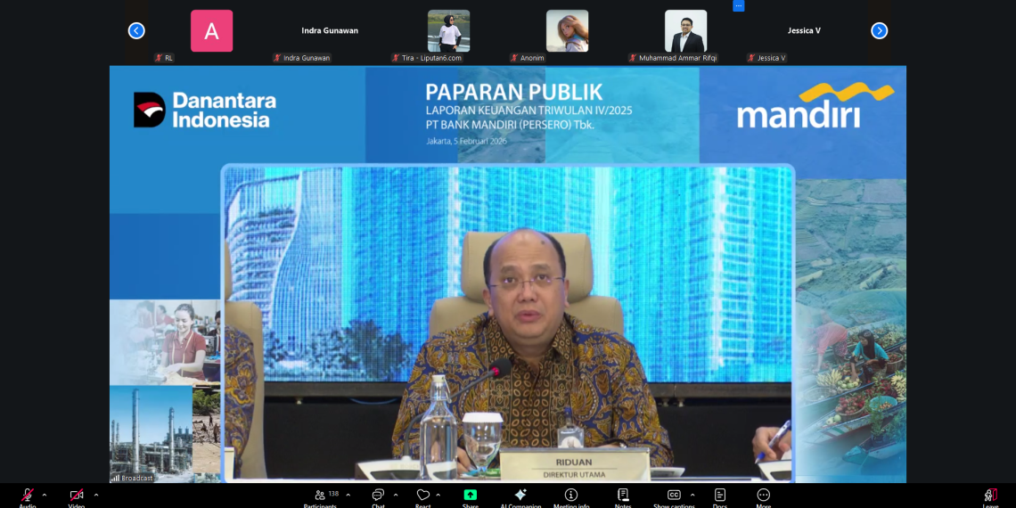 Bank Mandiri Cetak Laba Rp 56,3 Triliun pada 2025