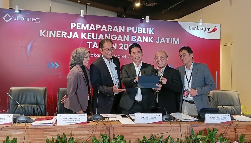 Tumbuh 20,65%, Bank Jatim Bukukan Laba Bersih hingga Rp1,54 Triliun