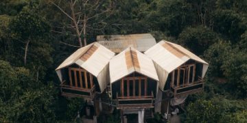 Kabin Unik di Kintamani Dibangun dari Tumpukan Kayu Bekas