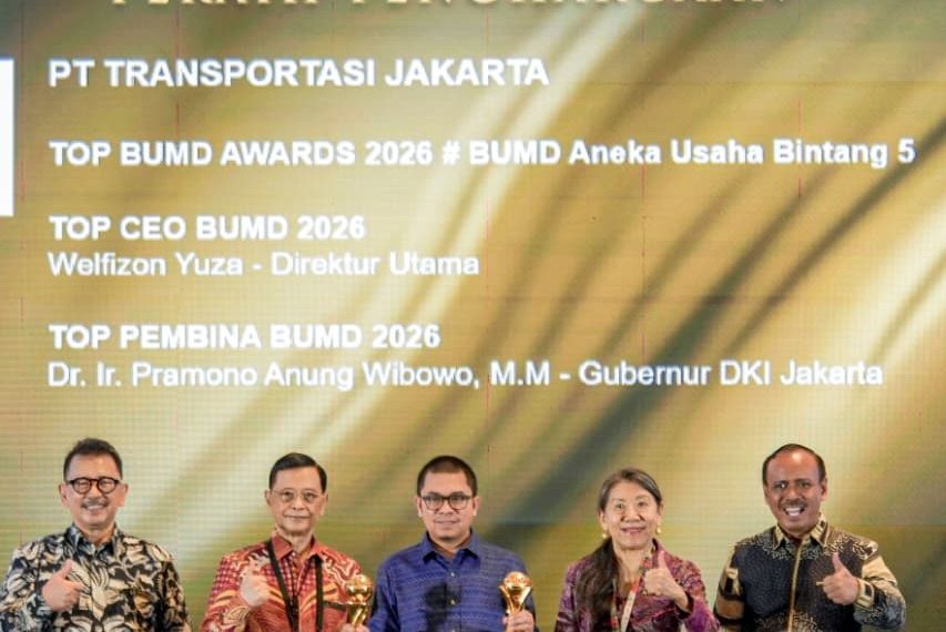 Transjakarta Borong Penghargaan Tertinggi di TOP BUMD Awards 2026