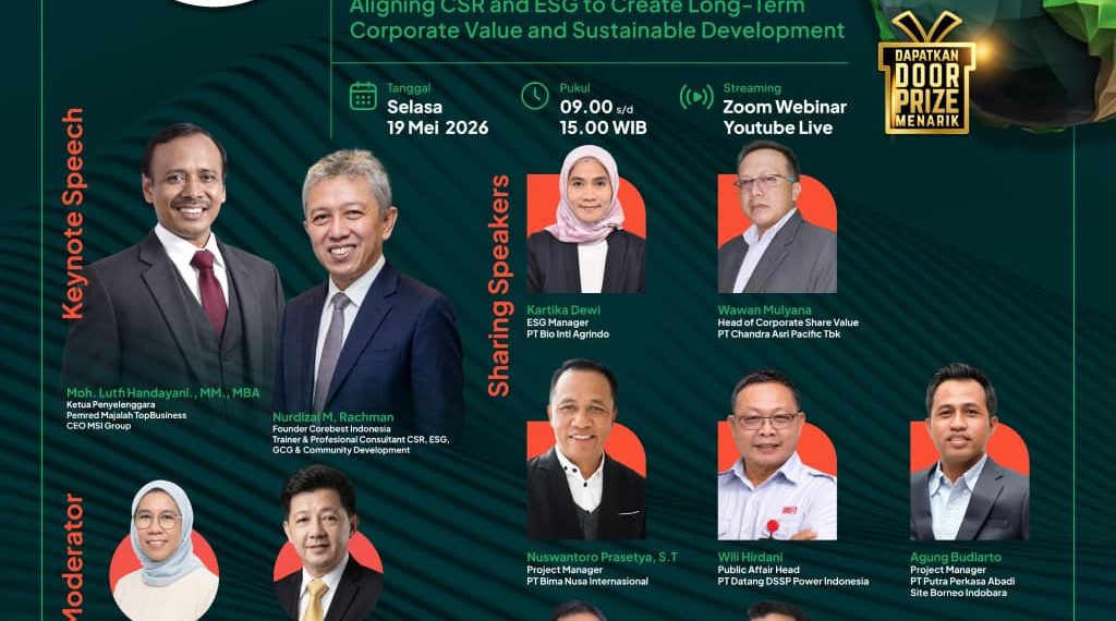 Webinar TOP CSR Awards 2026 Digelar, Bahas Sinergi CSR dan ESG untuk Nilai Jangka Panjang