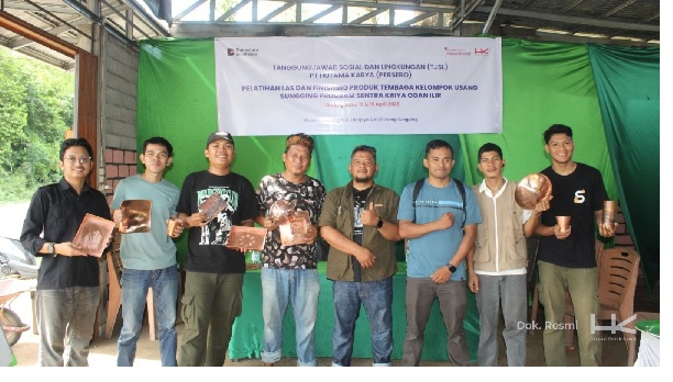 Hutama Karya Lanjutkan Pendampingan Berjenjang Sentra Kriya Ogan Ilir, Dari Penguatan Organisasi hingga Keterampilan Teknis Produk Tembaga