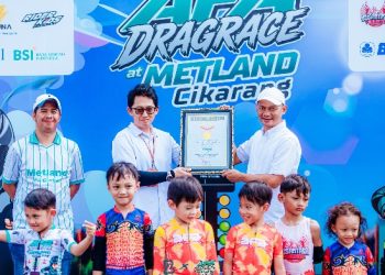 Metland Cikarang Kembali Raih Rekor MURI melalui Dragrace Pushbike dengan Peserta Anak Terbanyak