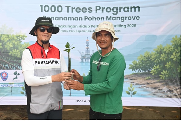 Pertamina Drilling Tanam 800 Mangrove di Pulau Pari, Perkuat Komitmen Pengurangan Emisi Karbon