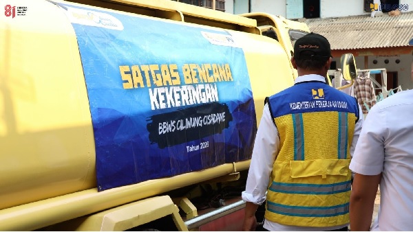 Penyaluran Air Bersih Dipercepat untuk Wilayah Terdampak Kekeringan di WS Ciliwung Cisadane