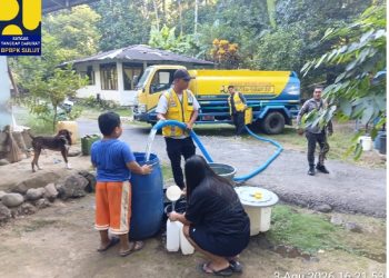 Upaya Penanganan Kekeringan di Sangihe Diperkuat dengan Mobil Tangki dan Sarpras Air Bersih