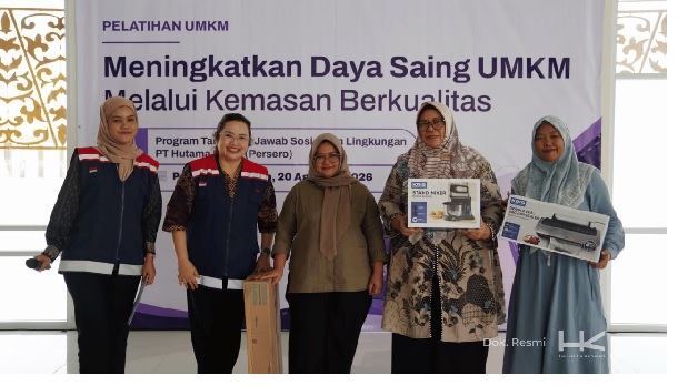 Dukung UMK Sumbar Naik Kelas, Hutama Karya Gelar Pelatihan Smart Marketing dan Beri Bantuan Kemasan Gratis di Rest Area Tol Padang–Sicincin